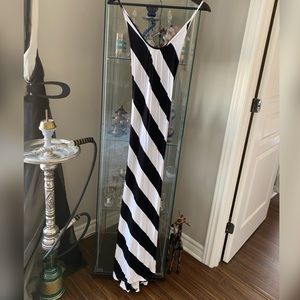 New black and white maxi dress